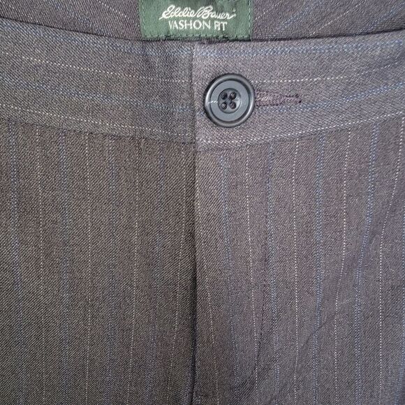 Eddie Bauer Vashon Fit Nwt Pinstripe Trouser Slacks Pants Size 14T Tall 14 - Picture 5 of 7